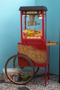 Popcorn Machine met kar
